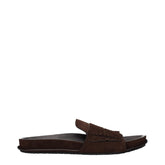 Jacquemus Brown Leather Slippers